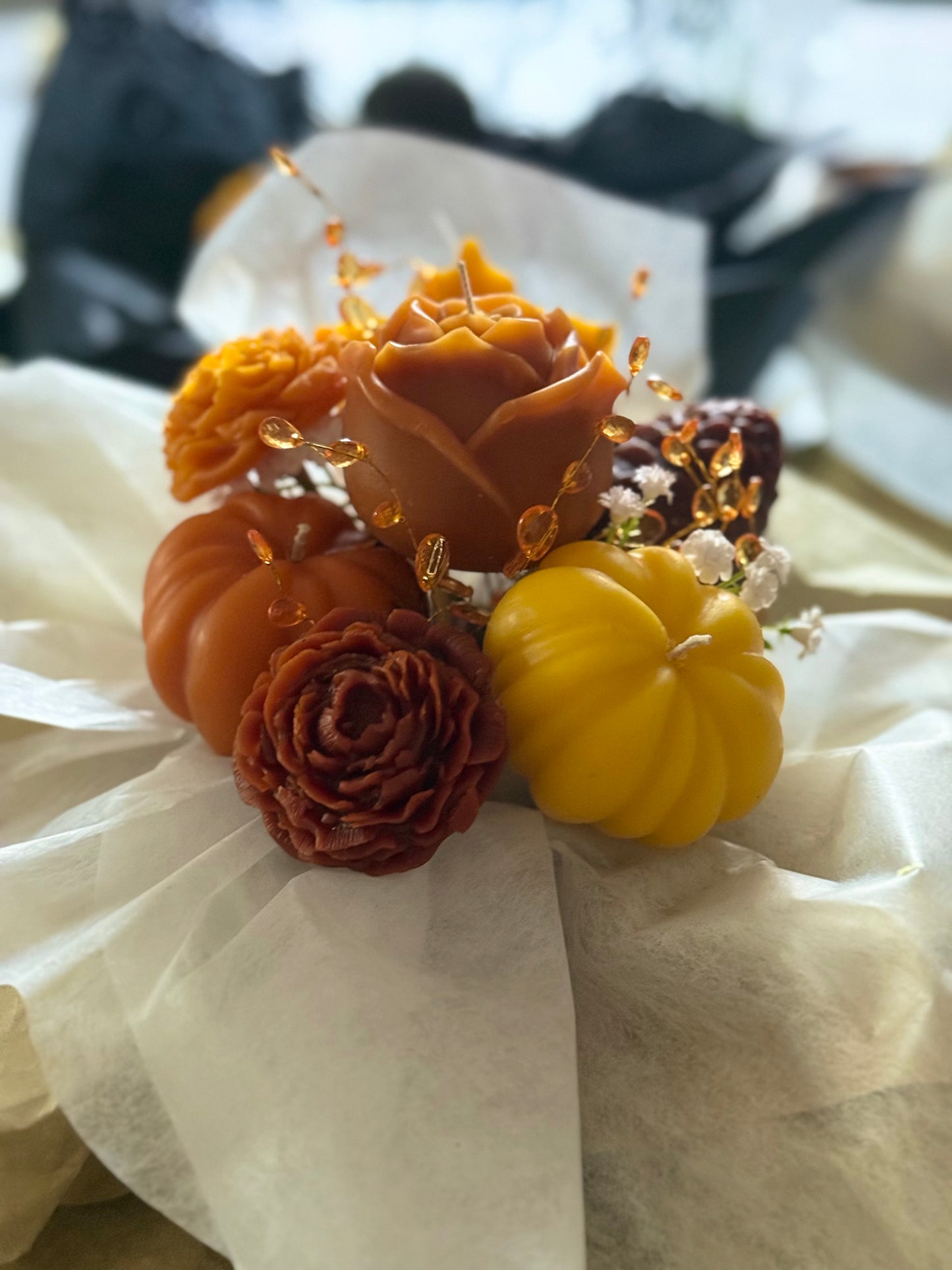 Major Holidays Flower Bouquet Candles