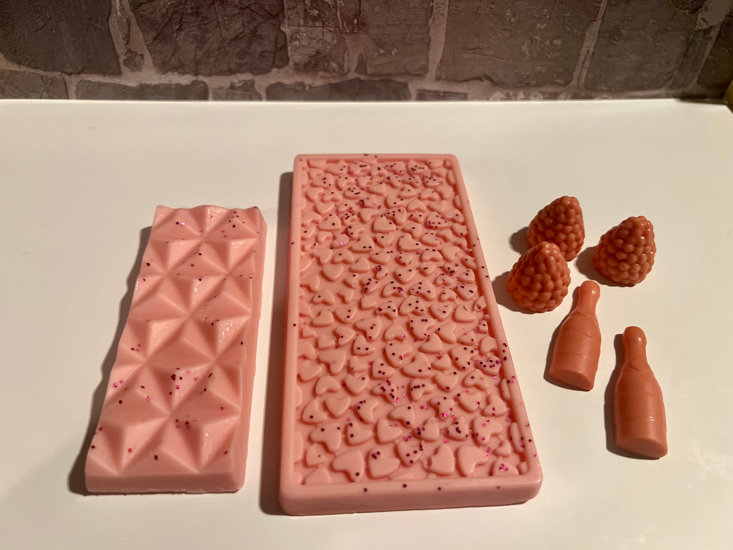 Raspberry Prosecco Dessert Wax Melts, 1.62 oz Small Bar + 2 More Options