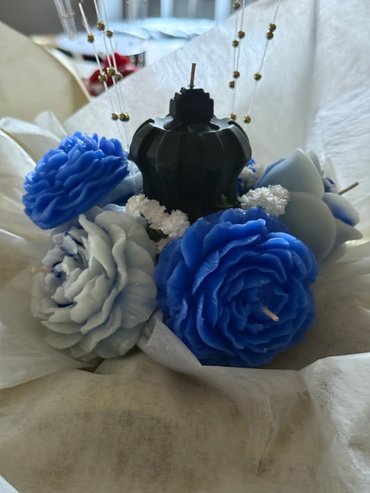 For Him Flower Bouquet Candle Sweetest Day