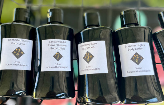 Natural Body Lotion, Simple Ingredients, 7 Aromas