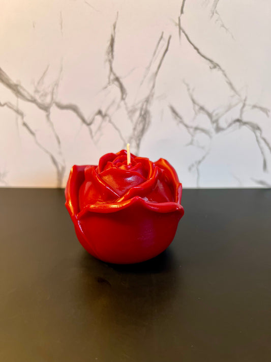 Red Rose Shaped Candle